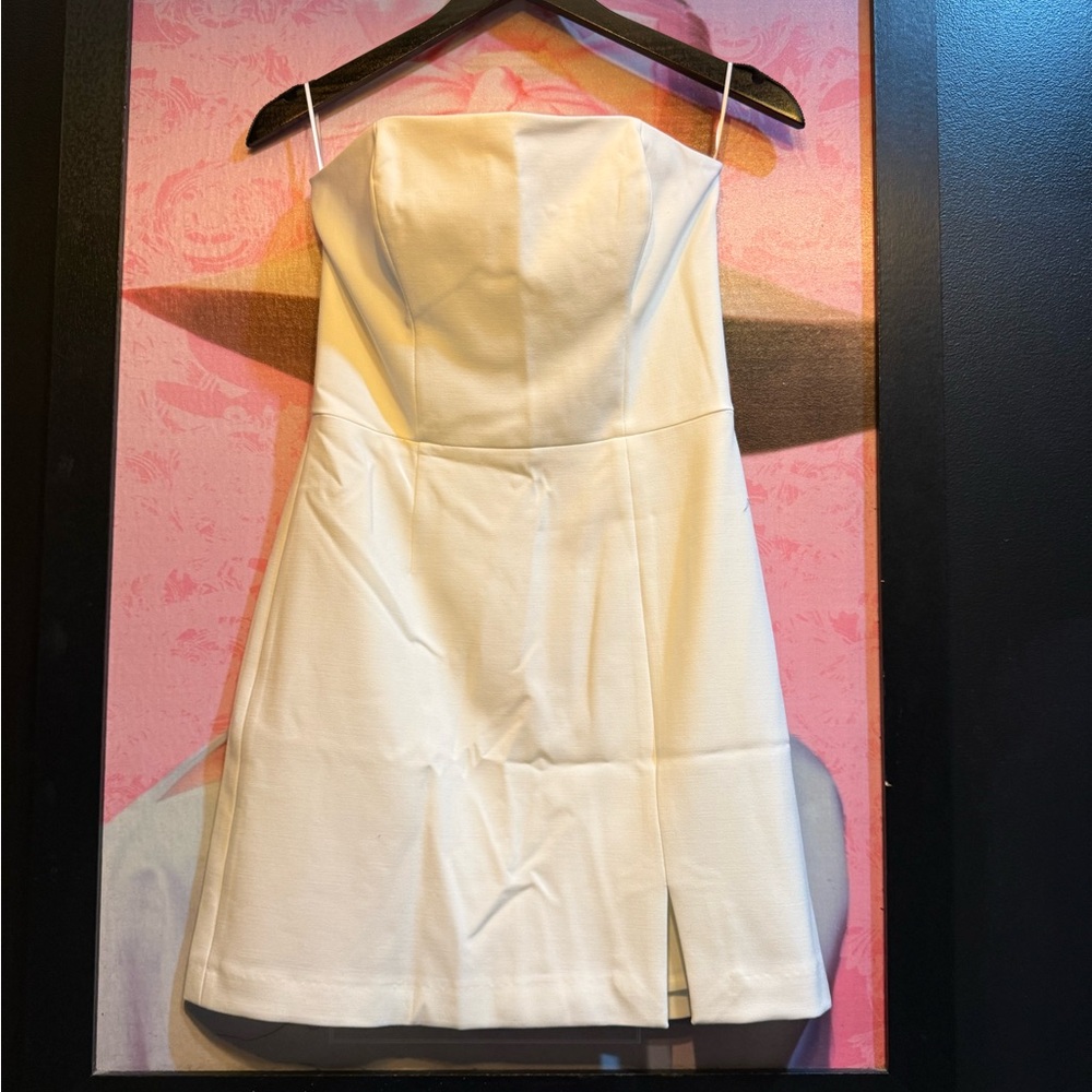 French Connection White Strapless Dress NWT Size: 4